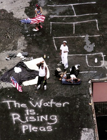 New Orleans, LA -- Residents sent out a desperate plea for help as they waited to be rescued from the roof of an apartment complex.