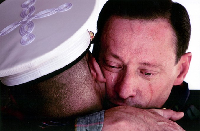 As his son's funeral neared, Jeff Cathey's tears rarely stopped. He often found comfort in the men who shared his son's uniform. "Someone asked me what I learned from my son," he said. "He taught me you need more than one friend."