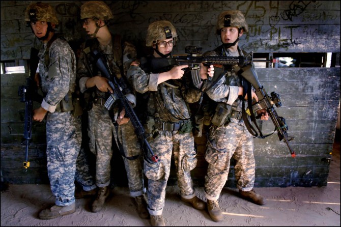As his team prepares to clear and secure a room during a training drill, Fisher is the first man in a four-man stack.  It’s Aug. 15, 2007, and Echo Company is deep into its Mission Oriented Urban Tactics exercises—three days focused on urban combat at Fort Benning.  Drill sergeant Tommy Beauchamp has a lot of first-hand experience to share with the troops about urban combat:  He served a tour of duty in Afghanistan and two tours in Iraq, where the battlefield loomed more complex than in previous wars. Craig