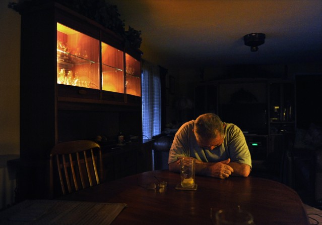 Fort Pierce, Fla.: Lonnie Briglia, 60, paused to compose himself as he told of the losing battle with the bank to save the family home. 'It's like life is a big donut and I fell through the hole,' he said. He's inside the small trailer he bought with his wife for $750 after losing the family home to foreclosure. He's been on the fence about whether to take part in the SNAP program but said he might do so if he felt desperate enough. Many eligible seniors pass up food-stamp benefits, either out of pride or b