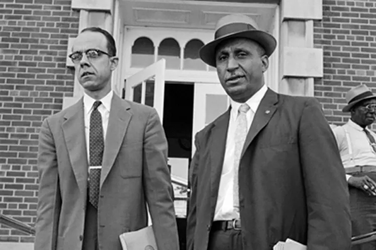 Spottswood Robinson III and Oliver W. Hill Jr., NAACP lawyers in Virginia.