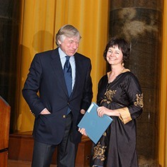 Lee Bollinger and Geraldine Brooks