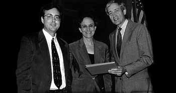 George Rupp, Chris Adams and Carla Robbins